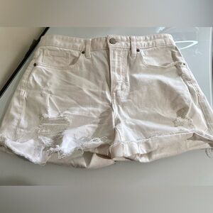 Lucky Brand White Distressed Denim Shorts